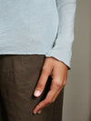 Boat Neck Tencel Long Sleeve
