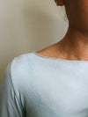 Boat Neck Tencel Long Sleeve